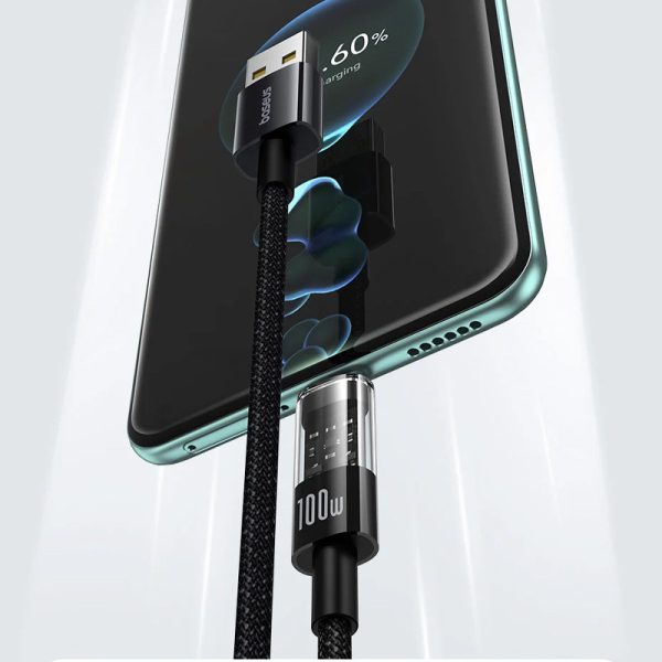 Дата кабель Baseus Gem Fast Charging USB to Type-C 100W (2m) (P10373002111) - Зображення 5
