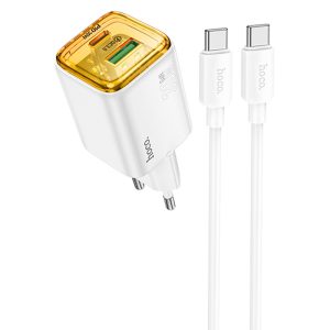 Зарядний пристрій Hoco N53 Monsoon PD30W+QC3.0 (1USB-A/1C) + Type-C to Type-C