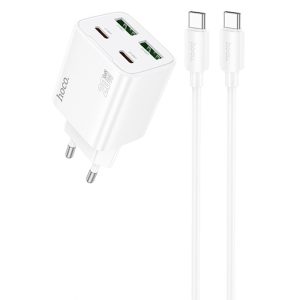 Зарядний пристрій Hoco N55 Fundador PD20W four-port (2USB-A/2C) + Type-C to Type-C