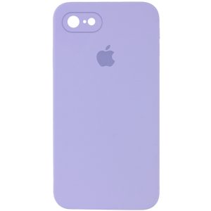 Чохол для iPhone 7 / 8 / SE (2020) Фіолетовий Silicone Case Square Full Camera Protective