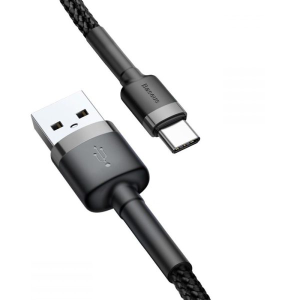 Дата кабель Baseus Cafule Type-C Cable 3A (1m) (CATKLF-B) - Зображення 2