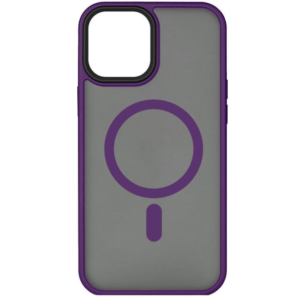 Чохол для iPhone 15 Plus Фіолетовий Metal Buttons with MagSafe