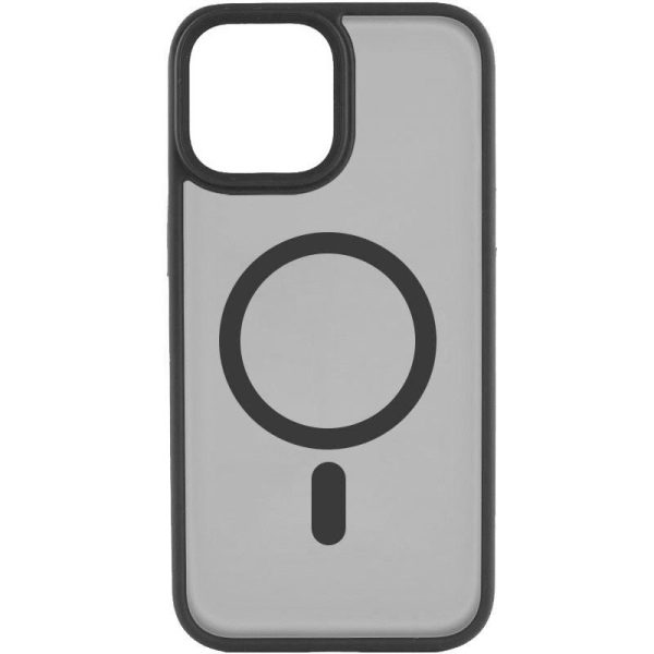 Чохол для iPhone 15 Plus Чорний Metal Buttons with MagSafe