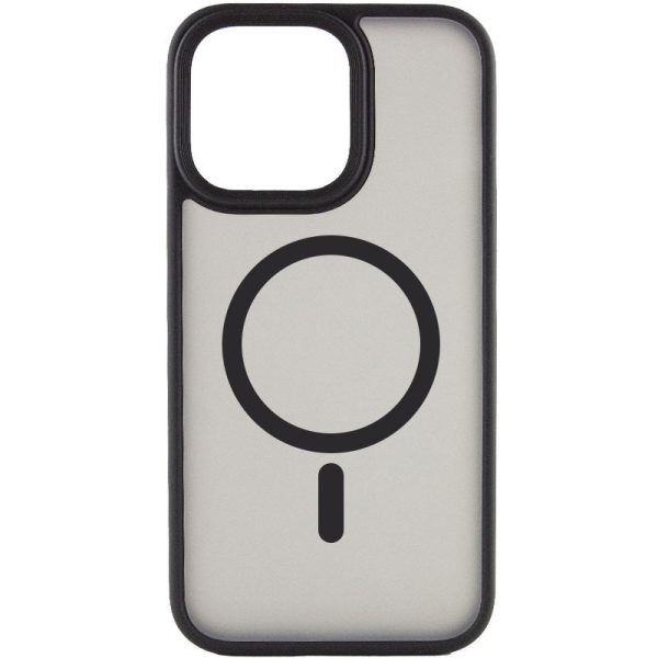 Чохол для iPhone 15 Pro Чорний Metal Buttons with MagSafe