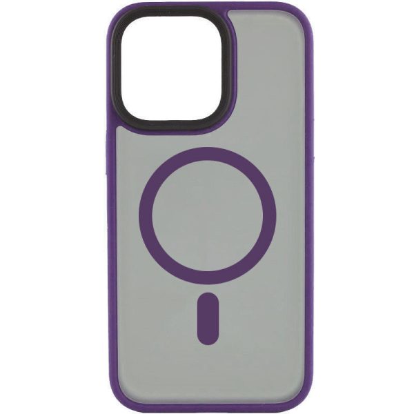 Чохол для iPhone 15 Pro Max Фіолетовий Metal Buttons with MagSafe