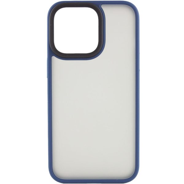Чохол для iPhone 15 Plus Синій Metal Buttons
