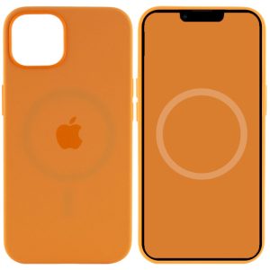 Чохол для iPhone 13 Помаранчевий Silicone case full with Magsafe and Animation