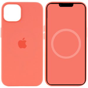 Чохол для iPhone 13 Рожевий Silicone case full with Magsafe and Animation