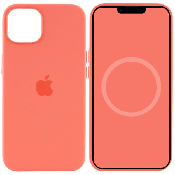 Чохол для iPhone 13 Рожевий Silicone case full with Magsafe and Animation