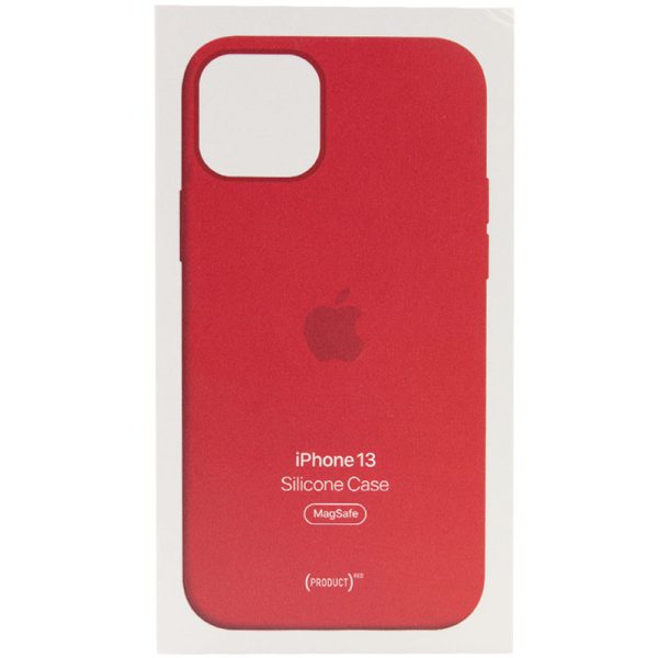 Чохол для iPhone 13 Червоний Silicone case full with Magsafe and Animation - Зображення 5