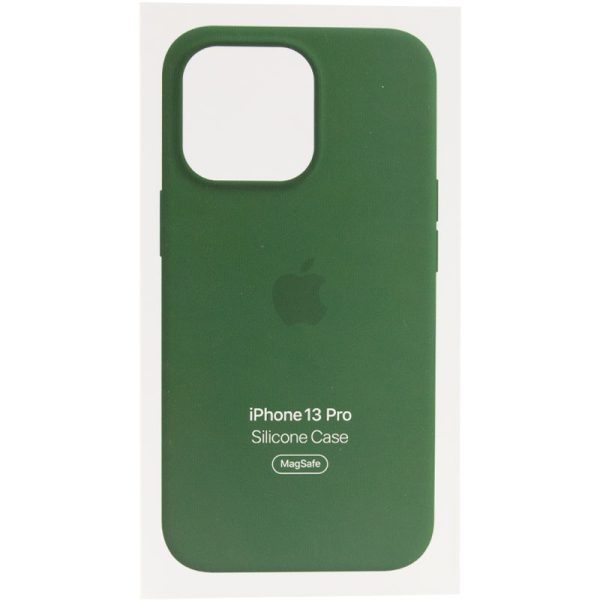 Чохол для iPhone 13 Pro Зелений Silicone case full with Magsafe and Animation - Зображення 5