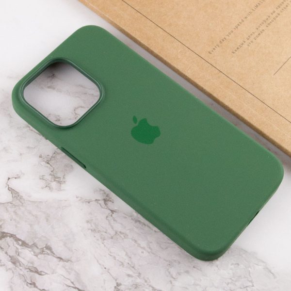 Чохол для iPhone 13 Pro Зелений Silicone case full with Magsafe and Animation - Зображення 7