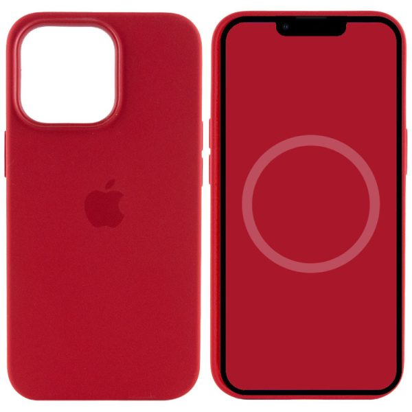 Чохол для iPhone 13 Pro Червоний Silicone case full with Magsafe and Animation