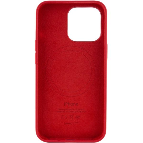 Чохол для iPhone 13 Pro Червоний Silicone case full with Magsafe and Animation - Зображення 3