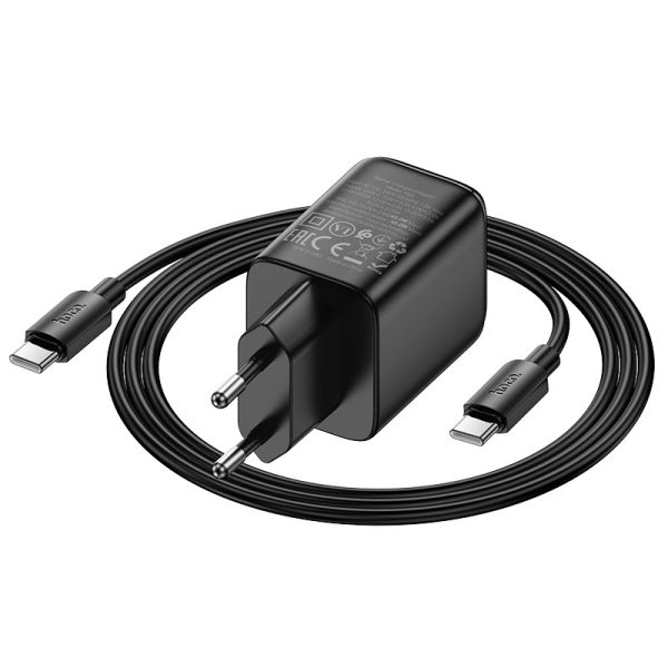 Зарядний пристрій Hoco N54 Monsoon PD45W (1USB-C) + Type-C to Type-C - Зображення 3