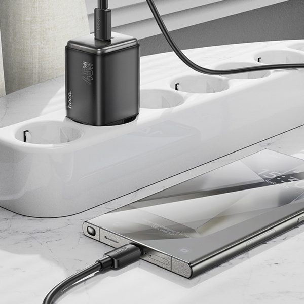 Зарядний пристрій Hoco N54 Monsoon PD45W (1USB-C) + Type-C to Type-C - Зображення 4