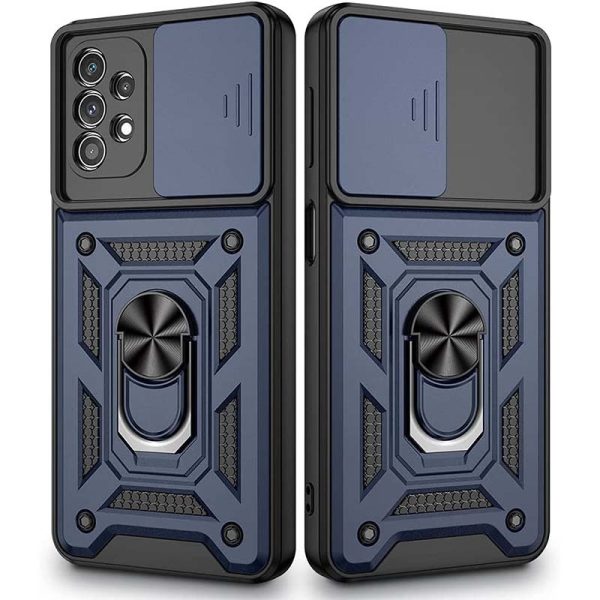 Ударостійкий чохол для Samsung Galaxy A72 4G / A72 5G Синій Camshield Serge Ring - Зображення 2