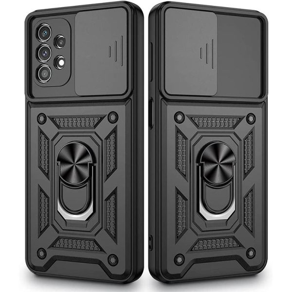Ударостійкий чохол для Samsung Galaxy A72 4G / A72 5G Чорний Camshield Serge Ring - Зображення 2