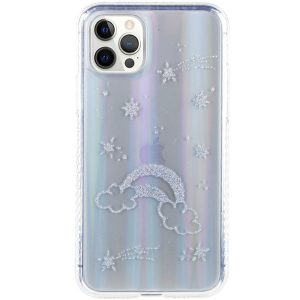 TPU+Glass чохол для Apple iPhone 12 Pro / 12 Райдуга Aurora Space