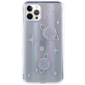 TPU+Glass чохол для Apple iPhone 12 Pro Max Планети Aurora Space