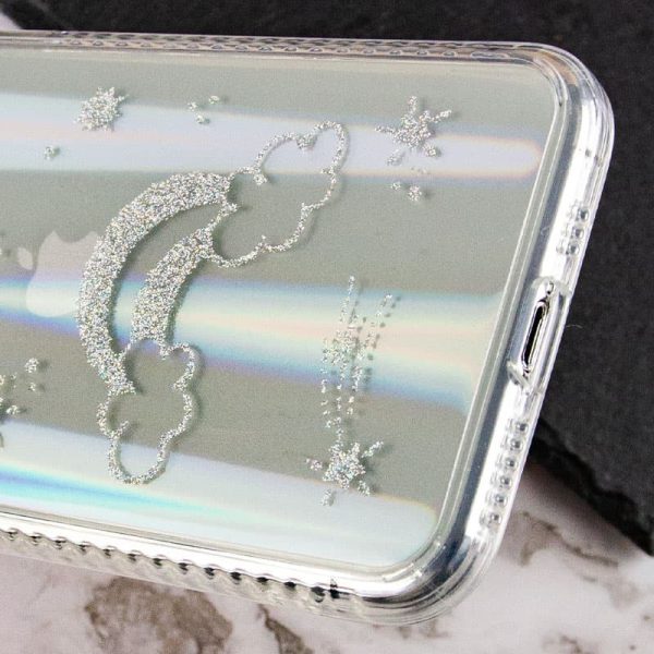 TPU+Glass чохол для Apple iPhone 12 Pro Max Райдуга Aurora Space - Зображення 2