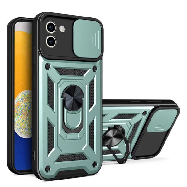Ударостійкий чохол для Samsung Galaxy A03 Зелений Camshield Serge Ring