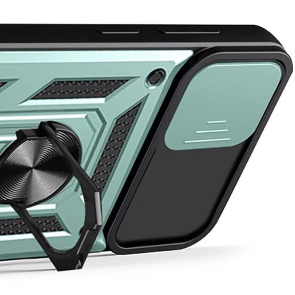 Ударостійкий чохол для Samsung Galaxy A03 Зелений Camshield Serge Ring - Зображення 3