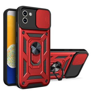 Ударостійкий чохол для Samsung Galaxy A03 Червоний Camshield Serge Ring