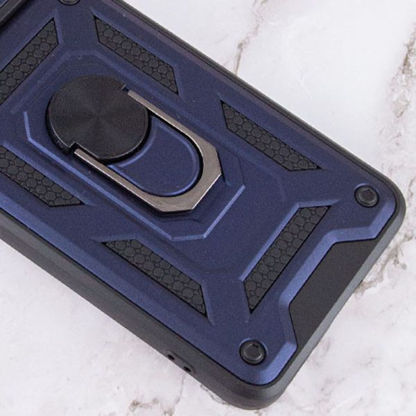 Ударостійкий чохол для Samsung Galaxy A03 Синій Camshield Serge Ring - Зображення 2