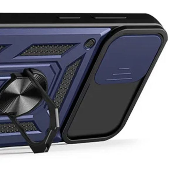 Ударостійкий чохол для Samsung Galaxy A03 Синій Camshield Serge Ring - Зображення 3