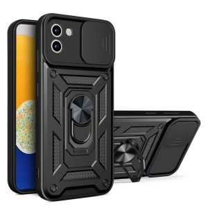 Ударостійкий чохол для Samsung Galaxy A03 Чорний Camshield Serge Ring
