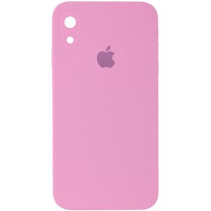 Чохол для iPhone XR Рожевий Silicone Case Square Full Camera Protective