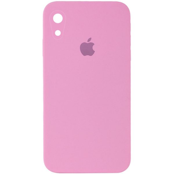 Чохол для iPhone XR Рожевий Silicone Case Square Full Camera Protective