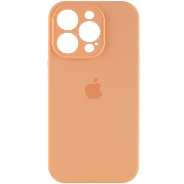 Чохол для iPhone 16 Pro Max Помаранчевий Silicone Case Full Camera Protective