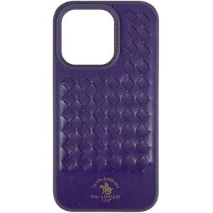 Шкіряний чохол для Apple iPhone 14 Pro Фіолетовий Polo Santa Barbara
