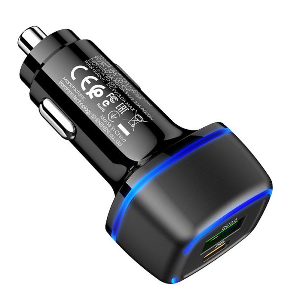 АЗП Borofone BZ14A PD20W+QC3.0 (1Type-C/1USB/3A) + Type-C to Lightning - Зображення 4