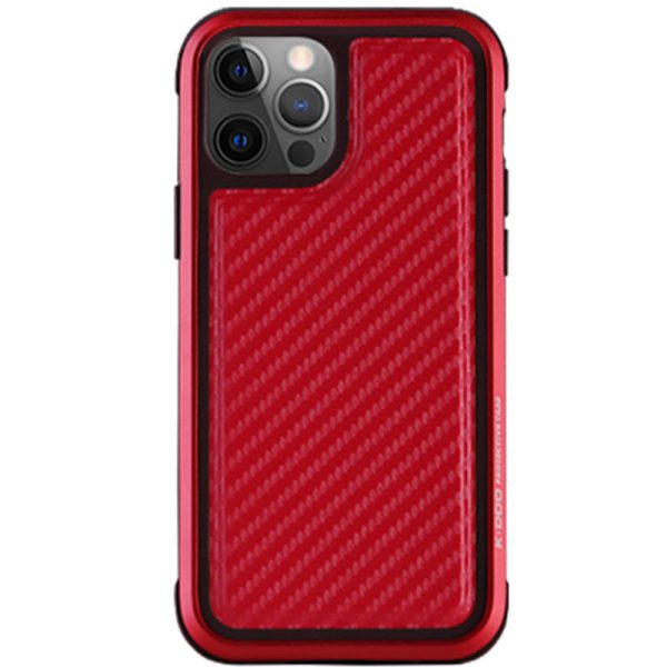 Чохол для iPhone 13 Pro Carbon Червоний PC+TPU+Metal K-DOO MARS Series