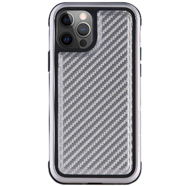 Чохол для iPhone 13 Pro Carbon Срібний PC+TPU+Metal K-DOO MARS Series