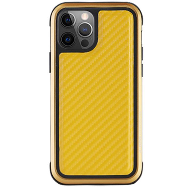 Чохол для iPhone 13 Pro Carbon Жовтий PC+TPU+Metal K-DOO MARS Series