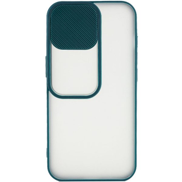 Чохол для iPhone 13 Pro Зелений Camshield mate TPU зі шторкою - Зображення 2