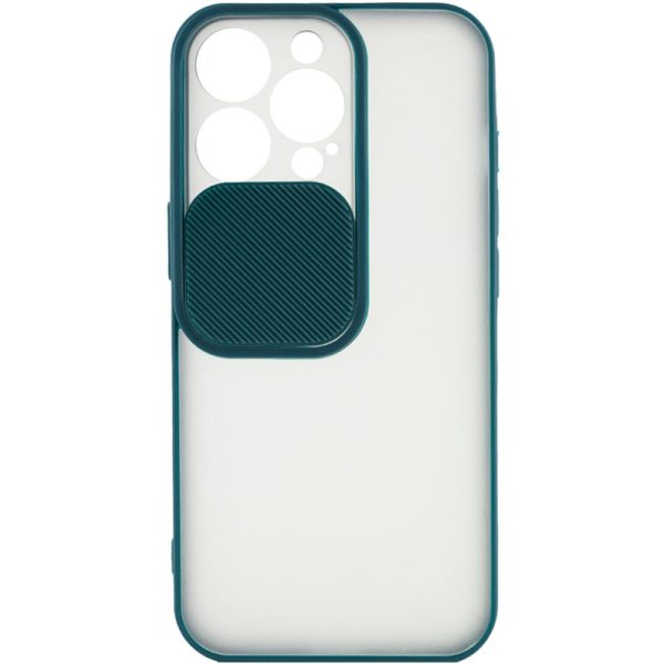 Чохол для iPhone 13 Pro Зелений Camshield mate TPU зі шторкою - Зображення 3