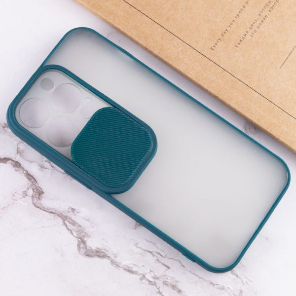 Чохол для iPhone 13 Pro Зелений Camshield mate TPU зі шторкою - Зображення 4