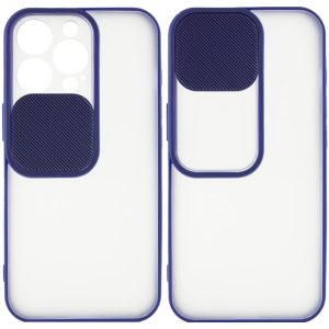 Чохол для iPhone 13 Pro Синій Camshield mate TPU зі шторкою