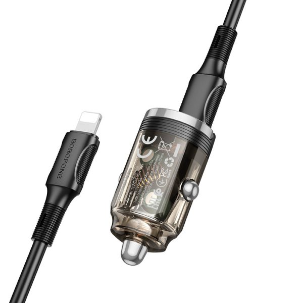 АЗП Borofone BZ29B Outstanding PD36W (2C) + Type-C to Lightning - Зображення 3