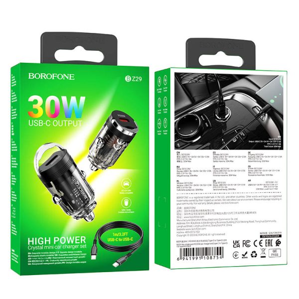АЗП Borofone BZ29 Ray PD30W (1C) + Type-C to Type-C - Зображення 6