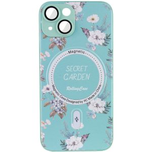 Чохол для iPhone 15 М'ятний Secret Garden with MagSafe