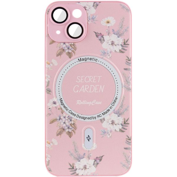 Чохол для iPhone 15 Рожевий Secret Garden with MagSafe