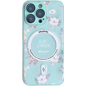 Чохол для iPhone 15 Pro Max М'ятний Secret Garden with MagSafe