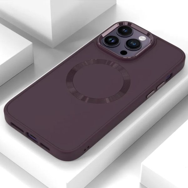 Чохол для iPhone 12 Pro Max Бордовий Bonbon Metal Style with MagSafe - Зображення 2