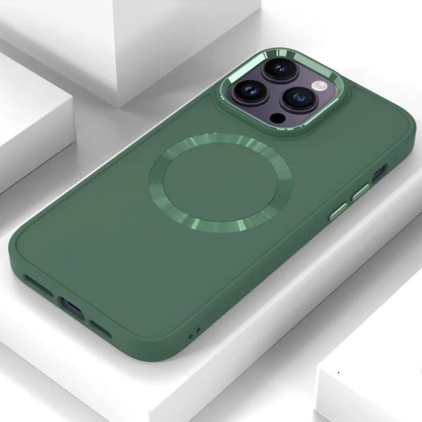 Чохол для iPhone 12 Pro Max Зелений Bonbon Metal Style with MagSafe - Зображення 2